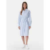 Obleka Calvin Klein Jeans Yarndye Cotton Poplin Shirtdress ? M