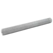 Mrežna ograda od pocincanog celika za kokoši 25 x 1,5 m srebrna
