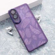 Maska Glitter Feather za Samsung S25 Edge ljubicasta