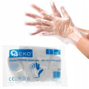 ZAŠČITNE ROKAVICE IZ HDPE FOLIJE ZA ENKRATNO UPORABO 100 KOSOV GEKO