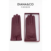 Rokavice LS COLLECTION Diana - bordo, v darilni embalaži