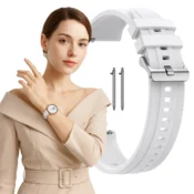Pašček za Huawei Watch GT4/GT5/GT6 41 mm z vzmetnimi zatiči bel 18 mm