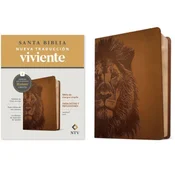 Biblia de Margen Amplio Ntv Con Filament (Sentipiel, León, Letra Roja)