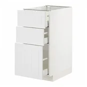 METOD / MAXIMERA Podni element s 3 fioke, bela/Stensund bela, 40x60 cm