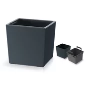 Prosperplast Prevleka za cvetlični lonec URBI SQUARE LOW 2v1 plastika 24x24x24cm