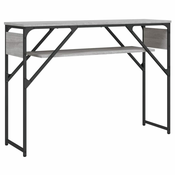 Konzolni stol s policama siva boja hrasta 105x30x75 cm