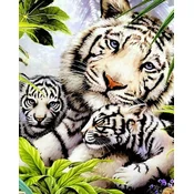 shumee Diamantno vezenje Tiger Family 45x55