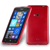 Cadorabo CADORABO Ohišje, združljiv z Nokia v rdeči barvi, narejen iz fleksibilnega silikona TPU v brušenem dizajnu, (20569439)