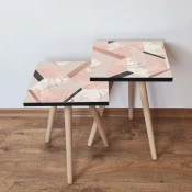 Hanah Home Set klub stocica 2Shp317, 2 komada, Svetlorozi