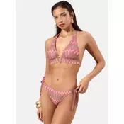 Lipsy Bikini hlačke  bež / rjava / staro roza / rdeča