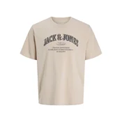 JACK & JONES Majica JJEDENVER temno modra / greige