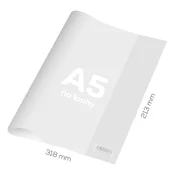 Ovitek za knjige A5 PVC 318x213 mm, debelina 120 mic/prozoren, 1 kos.