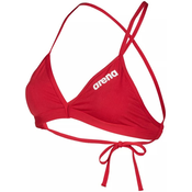 Womens swimwear arena solid tie back top red/white l - uk36