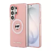 Maska Karl Lagerfeld IML Repeated Choupette MagSafe za Samsung S26 Ultra/ S948B roze