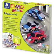 Kreativni set Staedtler Fimo Kids - Napravite vlastite glinene figurice, Police Race