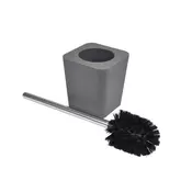 WC GARNITURA SA ČETKOM tamnosiva plastika