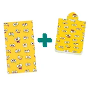 Plažni set SMILE – brisača 100×180 cm in pončo 80×145 cm, rumena