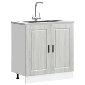 Donji ormaric za sudoper Porto siva sonome 80x46x81,5 cm drveni