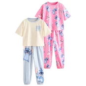 Next Pižama Stitch modra/svetlo modra/pastelno rumena/roza