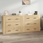 Vidaxl Komoda 2 kosa inženirski les