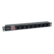 EQUIP 333286 Distributer 8 podloška 19 PDU crno prekidač