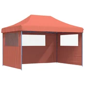 Vidaxl Zabavni šotor Terakota 279 x 410 x 315 cm Oxford tkanina