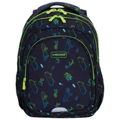 Ranac dacki anatomski 2zipa 1džep veci AB300 Skate Lifestyle 24.Head crno-zeleni