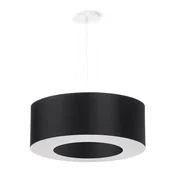 SOLLUX lighting Okrogla črna viseča svetilka O50 cm SATURNO 5xE27 15W SL.0748 Sollux Lighting