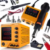 OEM Set Laboratorijsko Polnilo RARES-3210 + Spajkalna Postaja OH660 – 32v 10a, 660w | LCD, PID, Vroč Zrak, 900m
