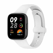 INF Silicone Replacement Strap for Redi watch3 Compatible with Redmi Watch 3 – Soft Waterproof Band with Pin Buckle White, (5000264351)