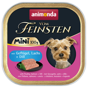 Varčno pakiranje Animonda vom Feinsten Adult Mini, 64 x 100 g - s perutnino, lososom in koprom