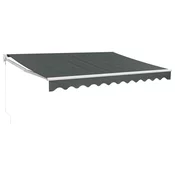 MAISON CHIC Zložljiva tenda - Senčniki antracitna 3x2,5 m blago in aluminij, (22038567)