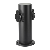 Brilagi - Spoljašnji stub za uticnice PILLAR 2Z SCHUKO 230V IP44, crni