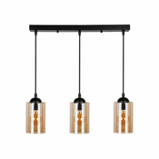 Crna visilica sa staklenim sjenilom 10x55 cm Bistro - Candellux Lighting