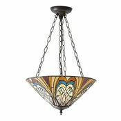 Endon 70750 - Luster na lancu Tiffany HECTOR 3xE27/60W/230V, precnik 40 cm