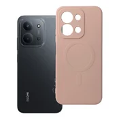 SILIKONSKI OVITEK MagSafe za Xiaomi Redmi 15C 5G (roza)
