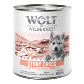 Wolf of Wilderness Junior “Expedition” 6 x 800 g - Stony Creek - perutnina z govedino