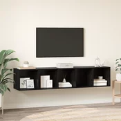 Set TV stalka Zidne 2 pcs Crni hrast Konstruirano drvo