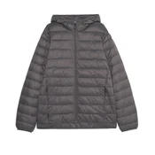Cropp - Prošivena puffer jakna s kapuljacom - tamno siva