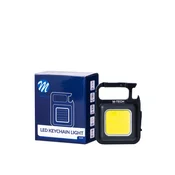 M-Tech ZMOGLJIVA MINI LED ŽEPNA SVETLILKA Z OBESKOM ZA KLJUČE, MAGNETNIM ODPIRALNIM STOJALOM IN USB-C