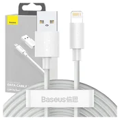 BASEUS 2x USB-kabel za iPhone Lightning za hitro polnjenje s tehnologijo Power Delivery, 1,5 m, bel