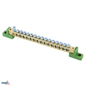Schelinger priključna zbiralka na izolatorjih 8X12 zelena 16 sponk 125 A BM-A18-TBJ-8X12-16P-ZI