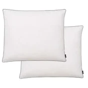 shumee Vzglavnik 2 kosa s polnilom iz puha/perja 70x60 cm bele barve