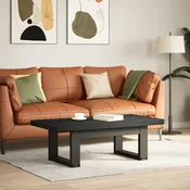 vidaXL Klubska miza NOAIN Črna 119 x 60 x 40 cm Trdna borovina
