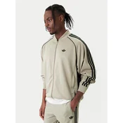 ADIDAS ORIGINALS Jopa na zadrgo Adicolor Classic  greige / črna