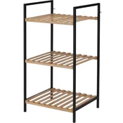 Odličen Houseware kopalni regal s 3 bambusovimi policami 38 × 32,5 × 70 cm