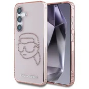 1 to 3 Ovitek Karl Lagerfeld Rhinestones Za Samsung Galaxy S25 Z Logotipom In Kamni
