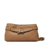 Guess Ročna torba Ella Logo Mini HWPD97 46730 Temno bež