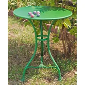 Casa Padrino Art Nouveau garden table antique green A� 60 x H. 70 cm - Handmade wrought iron table - Nostalgic wrought iron garden & patio furniture