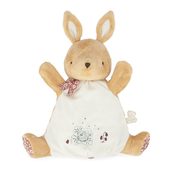 Plyšový zajačik bábkové divadlo Rabbit Doudou Puppet Petites Chansons Kaloo hnedý 24 cm z jemného plyšu od 0 mes K210005